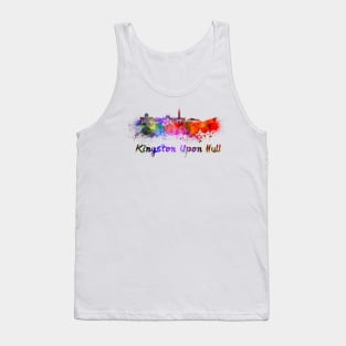 Kingston Upon Hull skyline in watercolor Tank Top